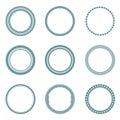 Collection of vector rounded labels.