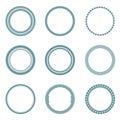 Collection of vector rounded labels.