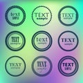 Collection of vector rounded labels. Royalty Free Stock Photo