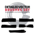 Collection of vector scanned and traced brush strokes