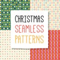 Collection of vector seamless patterns.