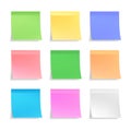 Collection of vector sticky notes Royalty Free Stock Photo