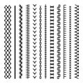 Collection stitch patterns. Royalty Free Stock Photo