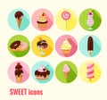 Collection of vector sweet icons