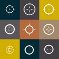Collection of vector targets. Royalty Free Stock Photo