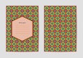 Collection of vector templates with patterns. Portuguese tiles background. Realistic vector illustration of Azulejo