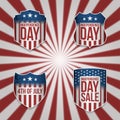 Collection of vector 4th of July Banners Royalty Free Stock Photo