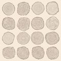 Collection of vector tree rings background Royalty Free Stock Photo