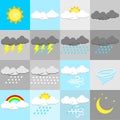 collection of 16 vector types of weather