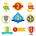 Collection of Vector Winner Label, Sticker, Tags Royalty Free Stock Photo