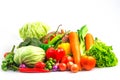 Collection vegetables isolated white background Royalty Free Stock Photo