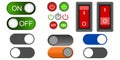 On Off Icons Power Icons and Switch Icon Isolated Vector Illustrations in eps Format