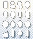 Vector Vertical Comic Balloons For Manga Webtoon And Chat Design Royalty Free Stock Photo