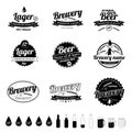 Collection of Vintage Beer Labels Royalty Free Stock Photo
