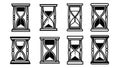 Hourglass Icons Set - Time Measurement Symbols Royalty Free Stock Photo