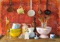 Collection of vintage kitchenware Royalty Free Stock Photo