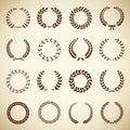 Collection of vintage laurel wreaths