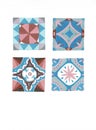 Collection of Vintage Ornamental Patterns in tones of blue.