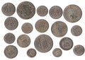 Vintage pre decimal coins the United Kingdom. Royalty Free Stock Photo