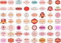 Collection of vintage retro bakery logo badges and labels