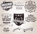 Collection of vintage retro labels, badges, stamps, ribbons Royalty Free Stock Photo
