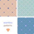 A collection of vintage seamless patterns Royalty Free Stock Photo