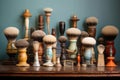 collection of vintage shaving brushes and razors
