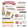 Collection of Vintage Style Graphic Elements for Retro and Classic Design Projects Royalty Free Stock Photo