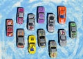 Collection of vintage toy cars Royalty Free Stock Photo