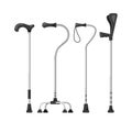 Collection Of Walking Canes Designed For Stability And Support, Featuring Various Materials And Styles