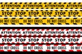 Collection of Warning stripe vector. Pack of caution stripe vector. Police Line vector