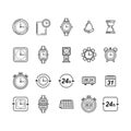 Collection of watch icons.. Vector illustration decorative design Royalty Free Stock Photo