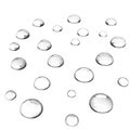 A collection of water bubbles floating on transparent background Royalty Free Stock Photo
