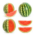 Collection of water melon images Royalty Free Stock Photo