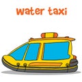 Collection of water taxi cartoon