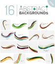 Collection of wave abstract backgrounds Royalty Free Stock Photo