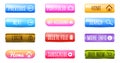 Collection of Web Buttons, Vector Templates, banners and labels, media. Ribbons icons for website or app, navigation Royalty Free Stock Photo