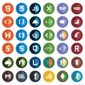 Collection of web development shield signs - html5 Royalty Free Stock Photo