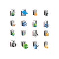 Collection Web server icon symbol
