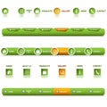 Collection website navigation in green design template Royalty Free Stock Photo