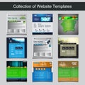 Collection of Website Templates for Your Business - Nine Nice and Simple Design Templates with Different Patterns