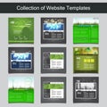 Collection of Website Templates for Your Business - Nine Nice and Simple Design Templates with Different Patterns