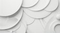 Collection of white plates displayed on a wall, ready for use or decoration Royalty Free Stock Photo