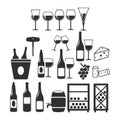 collection of wine icons. Vector illustration decorative design Royalty Free Stock Photo