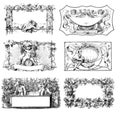 Collection of wine vignette illustrations