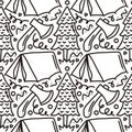 collection of winter camp pattern