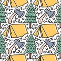 collection of winter camp pattern