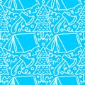 collection of winter camp pattern