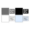 Wireframe design elements, user interface, app layout, digital template Royalty Free Stock Photo