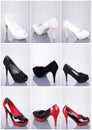 Collection of woman shoes Royalty Free Stock Photo